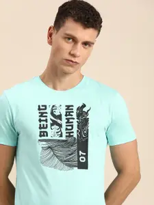 Being Human Pure Cotton Graphic Printed Casual T-shirt