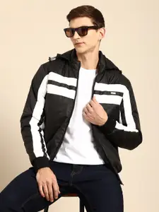 Being Human Striped Hooded Padded Jacket