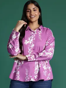DressBerry Plus Size Floral Printed Casual Shirt
