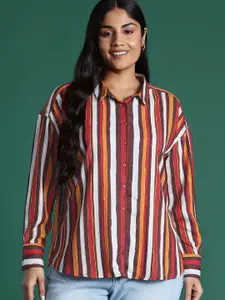 DressBerry Plus Size Striped Casual Shirt