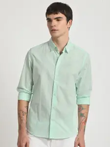 THE BEAR HOUSE Slim Fit Pure Cotton Casual Shirt