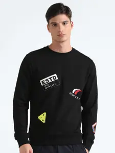 Flying Machine Typography Printed Pure Cotton Pullover