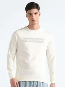 Flying Machine Typography Printed Round Neck Pullover Sweatshirt