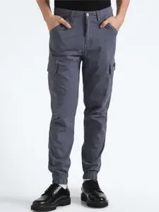 Flying Machine Men Mid Rise Slim Fit Cargo Joggers