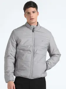 Flying Machine Long Sleeves Mock Collar Puffer Jacket