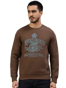 Royal Enfield Typography Printed Cotton Pullover