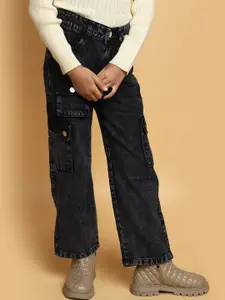V-Mart Girls Straight Fit Light Fade Cotton Jeans