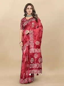 DIVASTRI Batik Printed Pure Cotton Leheriya Saree