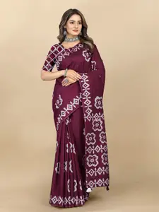 DIVASTRI Batik Printed Pure Cotton Maheshwari Saree