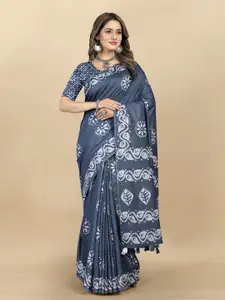 DIVASTRI Batik Printed Pure Cotton Maheshwari Saree
