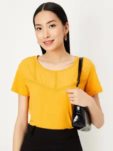 max Lace Insert Cotton Top