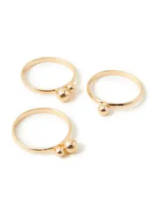 Accessorize Set Of 3 Beaded Finger Rings