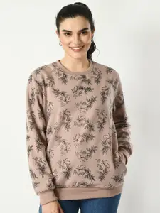BAESD Floral Printed Long Sleeves Fleece Sweatshirt