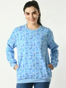 BAESD Floral Printed Fleece Sweatshirt
