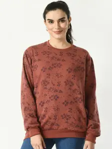 BAESD Floral Printed Fleece Pullover Sweatshirt