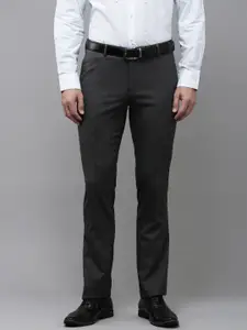 Arrow Men Textured Tapered Fit Formal Trousers