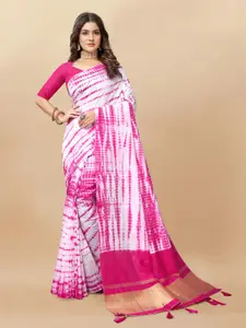 DIVASTRI Tie & Dyed Zari Pure Cotton Jamdani Saree