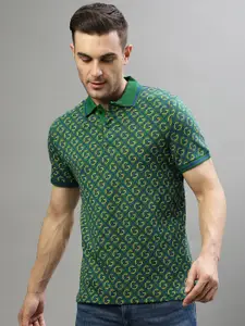 GANT Geometric Printed Polo Collar T-shirt