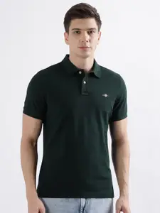 GANT Short Sleeves Polo Collar Pure Cotton T-shirt