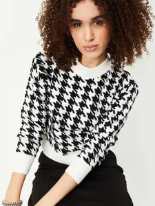 max Conversational Printed Acrylic Pullover