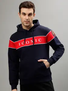Iconic Typography Printed Hooded Pullover