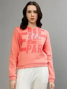 ELLE Typographic Printed Hooded Sweatshirt