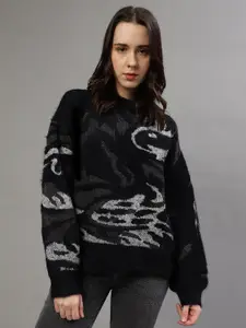 DKNY Self Design Long Sleeves Pullover