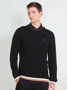 Arrow Sport Self Design Pullover Sweater