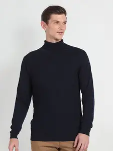 Arrow Self Design Turtle Neck Pullover Sweaters