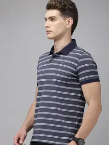 Arrow Men Striped Polo Collar Sport T-shirt