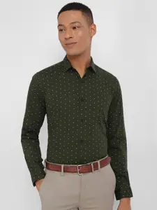 Allen Solly Micro Ditsy Printed Cotton Slim Fit Formal Shirt