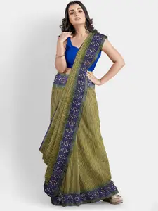 WoodenTant Woven Design Pure Cotton Taant Saree