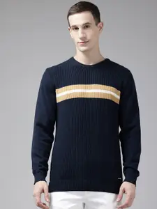 Van Heusen Slim-Fit Ribbed Pure Cotton Pullover
