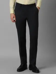 Louis Philippe Black Slim Fit Formal Trousers
