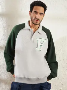 FUGAZEE Colourblocked Pullover Fleece Sweatshirt