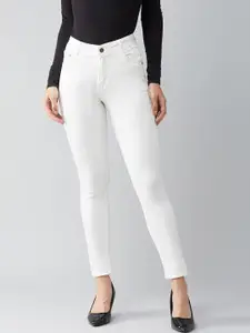 BAESD Women Skinny Fit High Rise Clean Look Jeans