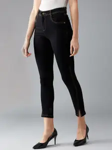 BAESD Women Skinny Fit High Rise Clean Look Jeans