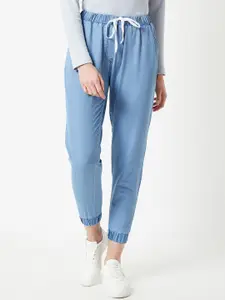 DressBerry Women Blue Clean Look Stretchable Joggers