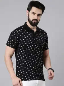 Kryptic Conversational Printed Polo Collar Pure Cotton T-Shirt