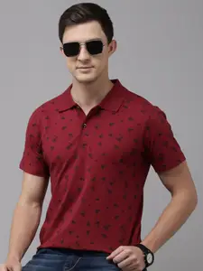 Kryptic Tropical Printed Polo Collar T-shirt