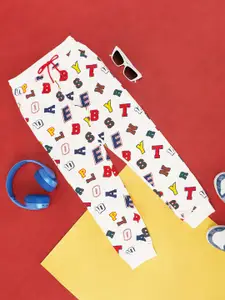 Pantaloons Junior Boys Typography Printed Regular Fit Cotton Joggers