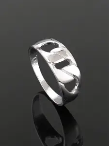 Estele Rhodium-Plated Adjustable Finger Ring