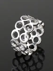 Estele Rhodium-Plated Finger Ring