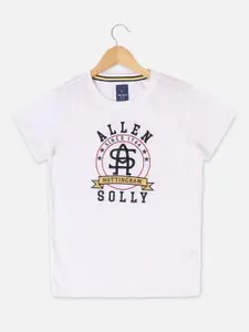 Allen Solly Junior Boys Typography Printed Round Neck Cotton Regular T-shirt