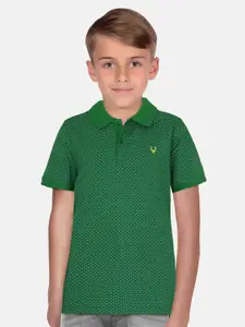 Allen Solly Junior Boys Geometric Printed Polo Collar Cotton Regular T-shirt