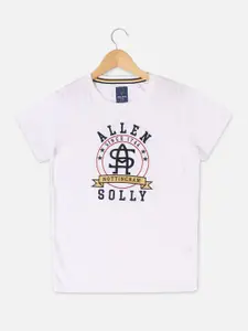 Allen Solly Junior Boys Typography Printed Pure Cotton T-shirt