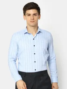 J White by Vmart Grid Tattersall Checks Opaque Cotton Formal Shirt