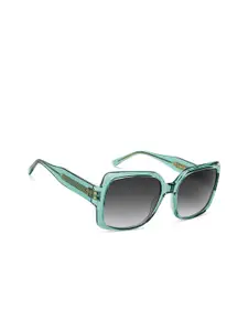 John Jacobs Masaba Edition Women Grey Square UV Protected Sunglasses (Large -209432)
