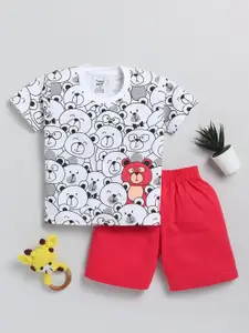 Toonyport Boys Printed Pure Cotton T-shirt With Shorts