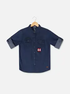 Allen Solly Junior Boys Slim Fit Spread Collar Casual Shirt